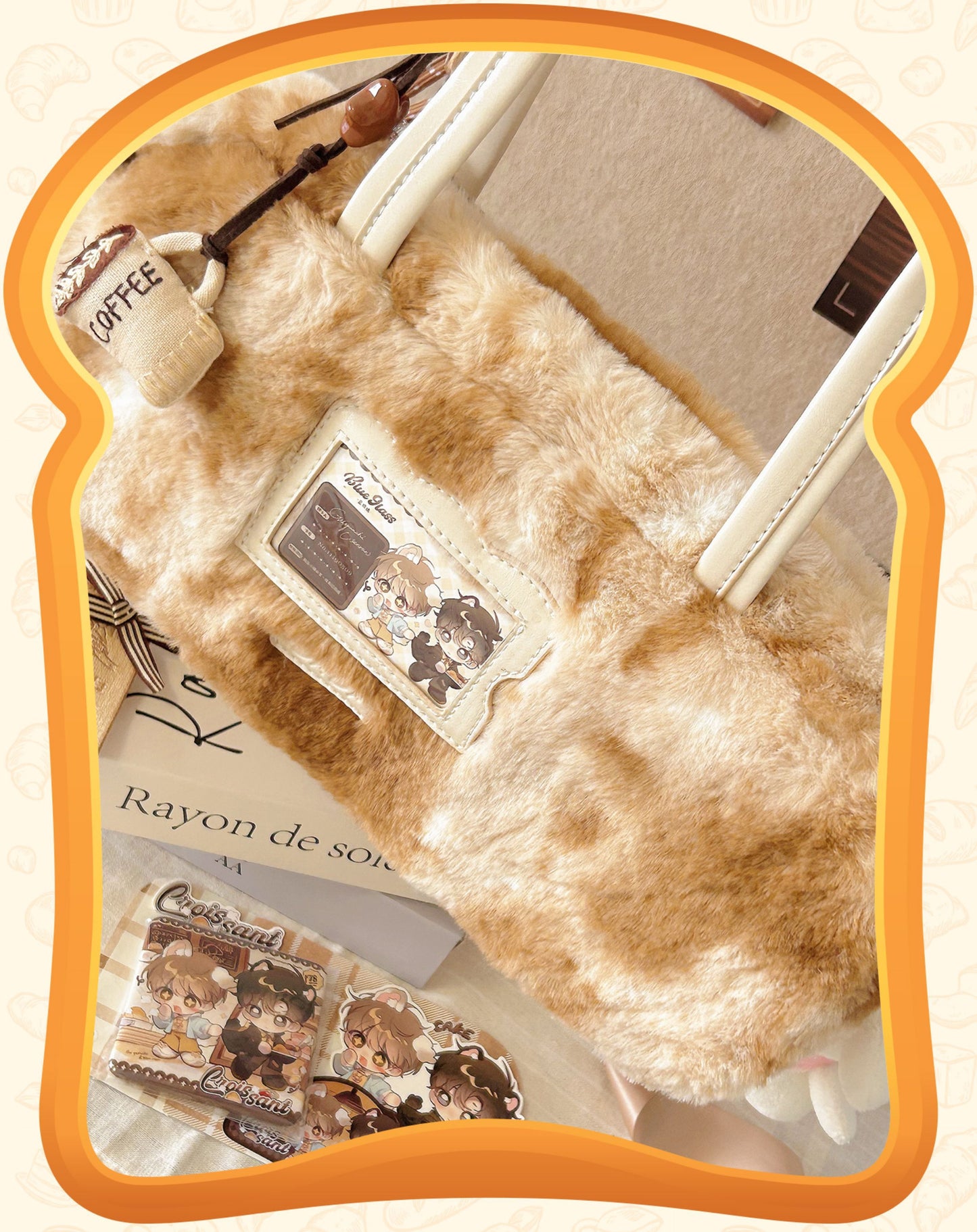 【予約】DRDR ふわふわパン トート痛バッグ ぬいぐるみ収納可