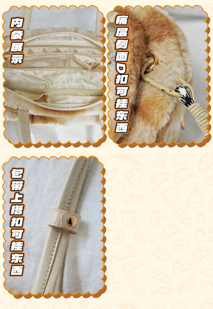 【予約】DRDR ふわふわパン トート痛バッグ ぬいぐるみ収納可