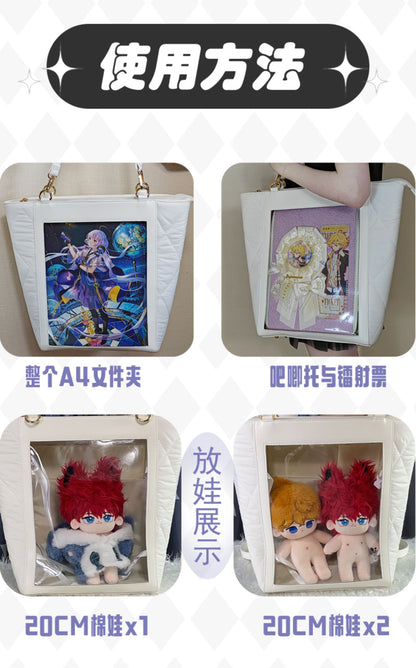 【予約】電波博物館 ダイヤ格子B 大容量トート痛バッグ A4ファイル縦向収納可