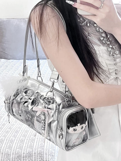 【予約】脳壳痛スタジオ フリル 量産地雷風痛バッグ カードケース付き