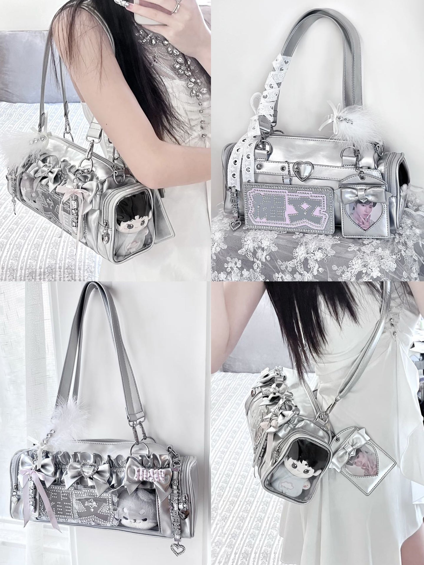 【予約】脳壳痛スタジオ フリル 量産地雷風痛バッグ カードケース付き