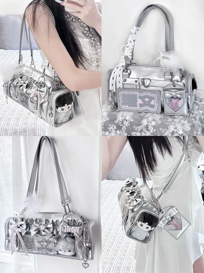 【予約】脳壳痛スタジオ フリル 量産地雷風痛バッグ カードケース付き