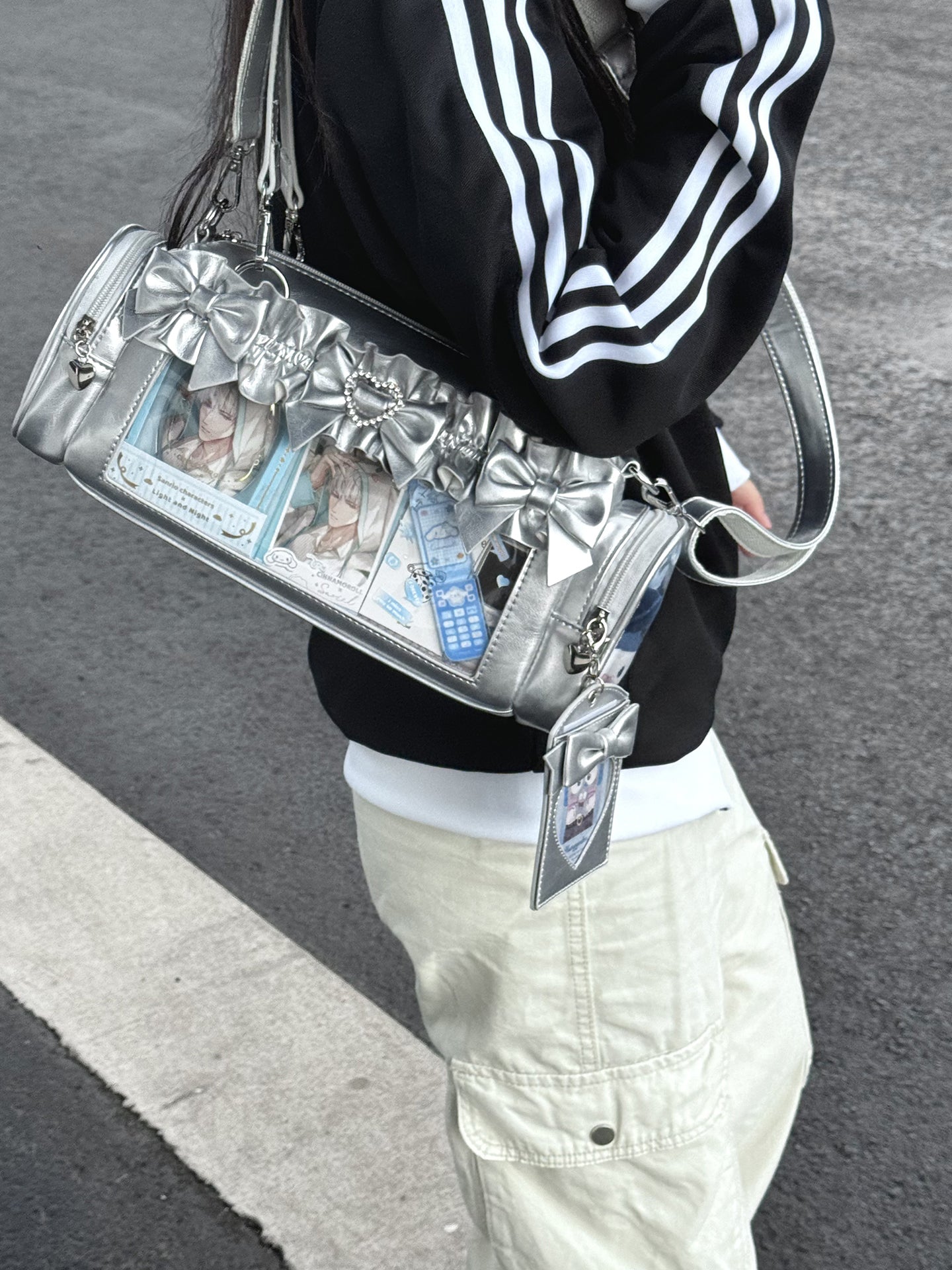 【予約】脳壳痛スタジオ フリル 量産地雷風痛バッグ カードケース付き