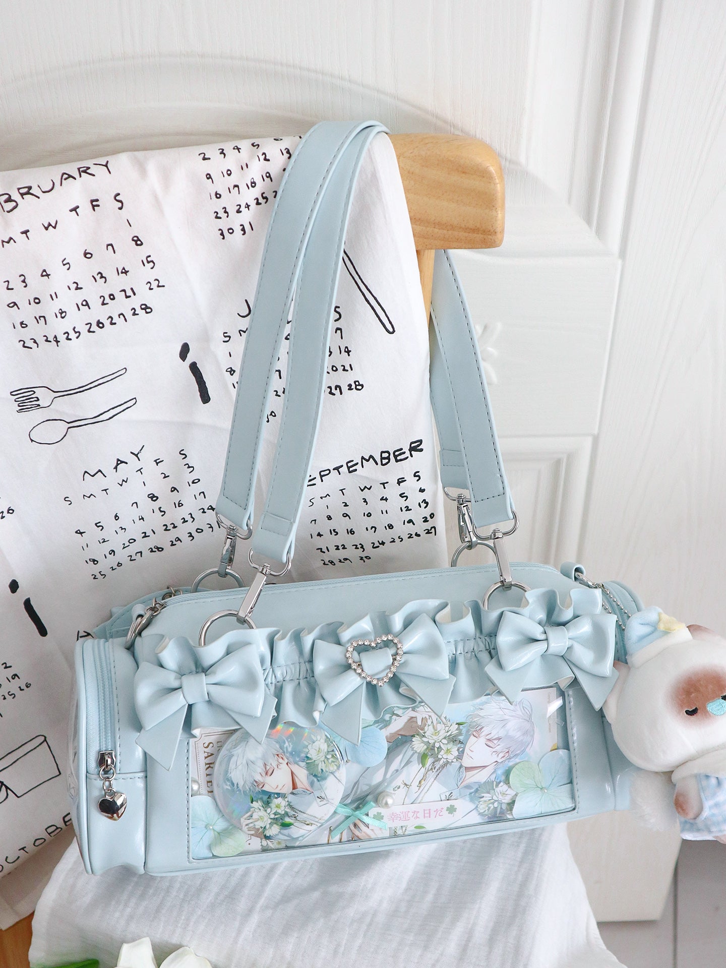 【予約】脳壳痛スタジオ フリル 量産地雷風痛バッグ カードケース付き