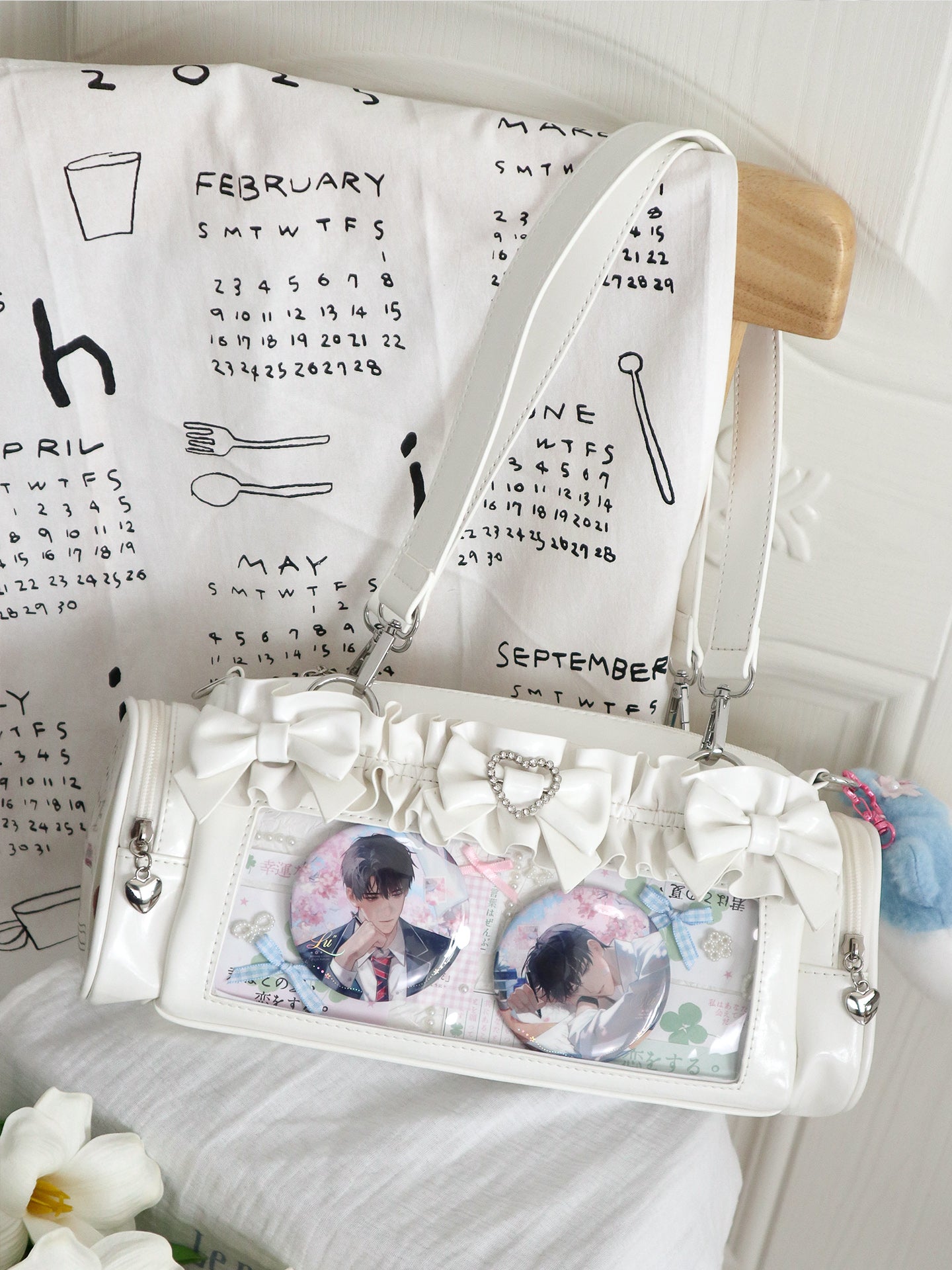 【予約】脳壳痛スタジオ フリル 量産地雷風痛バッグ カードケース付き