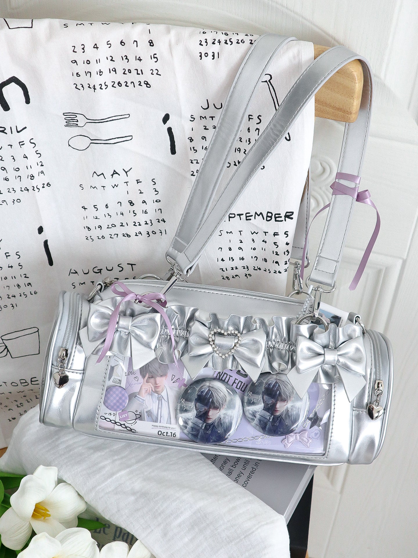 【予約】脳壳痛スタジオ フリル 量産地雷風痛バッグ カードケース付き