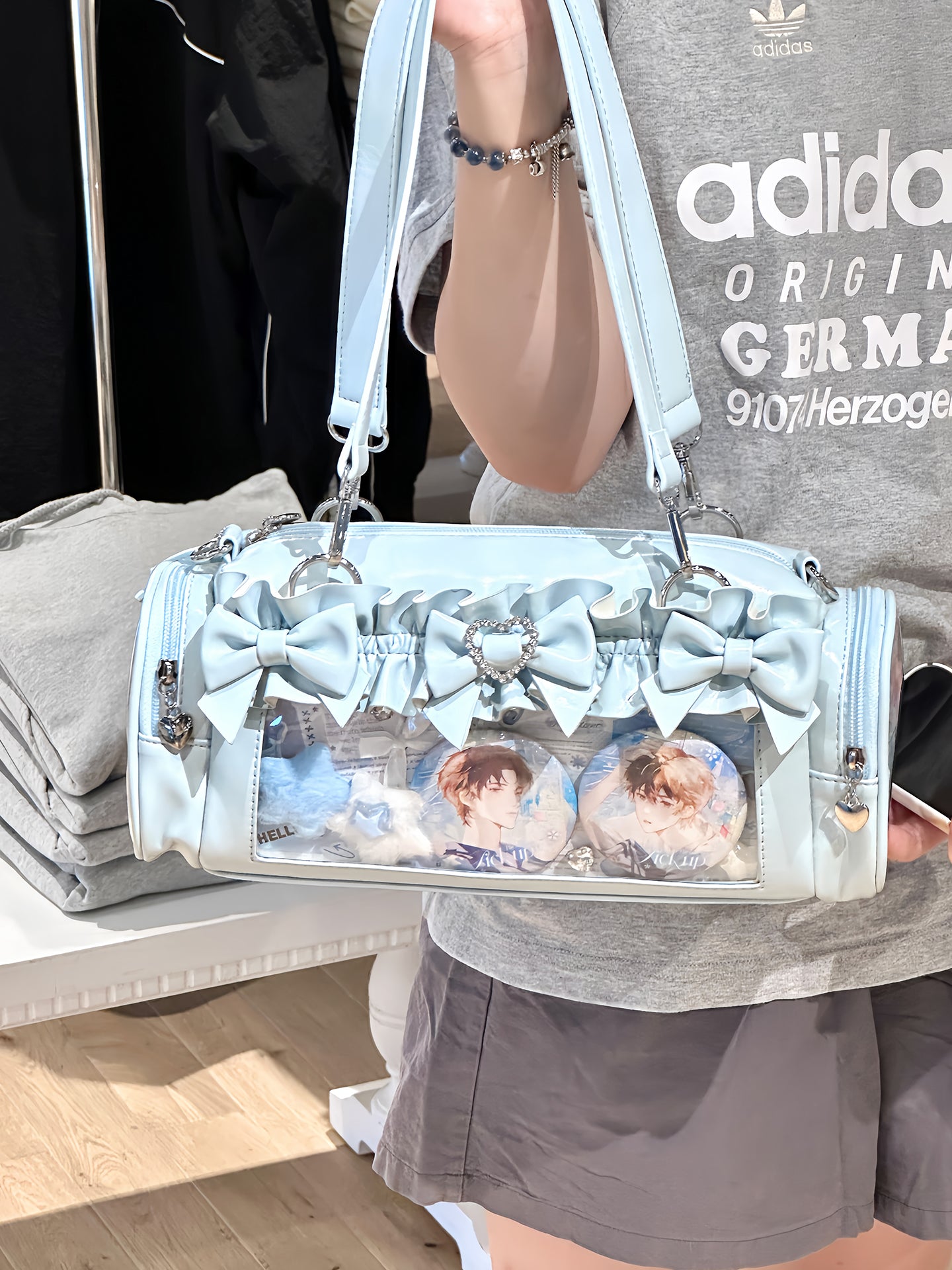 【予約】脳壳痛スタジオ フリル 量産地雷風痛バッグ カードケース付き