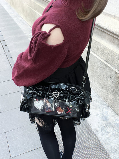 【予約】脳壳痛スタジオ フリル 量産地雷風痛バッグ カードケース付き