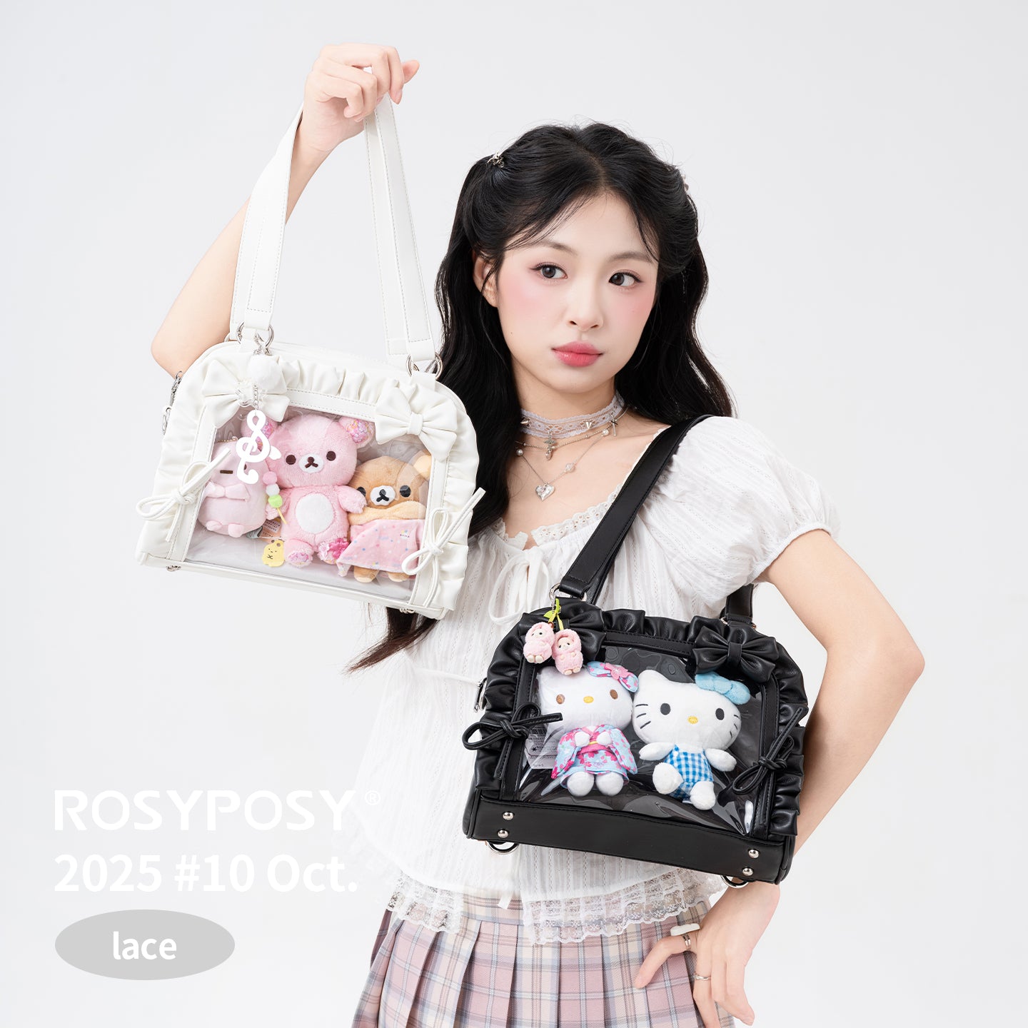 【予約】ROSYPOSY フリルケーキ 痛バッグ ぬいぐるみ兼用