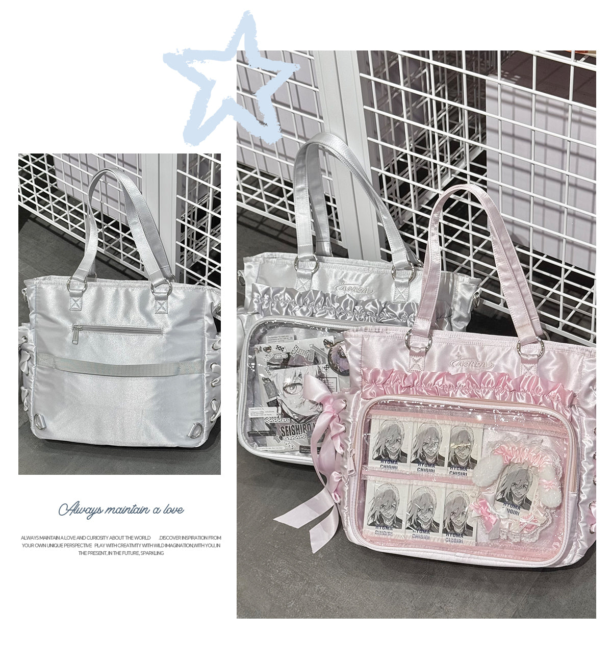 【予約】AORDA リボン 3wayリュック痛バッグ ぬいぐるみ兼用