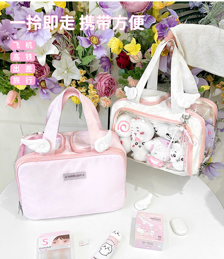 【予約】winkouv 旅行用小痛バッグ 20cmぬいぐるみバッグ 化粧ポーチ