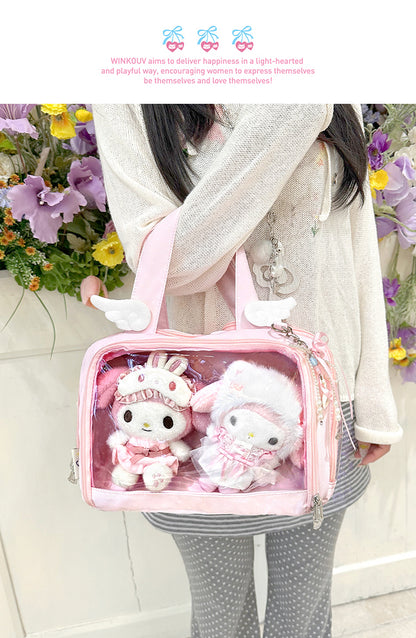 【予約】winkouv 旅行用小痛バッグ 20cmぬいぐるみバッグ 化粧ポーチ