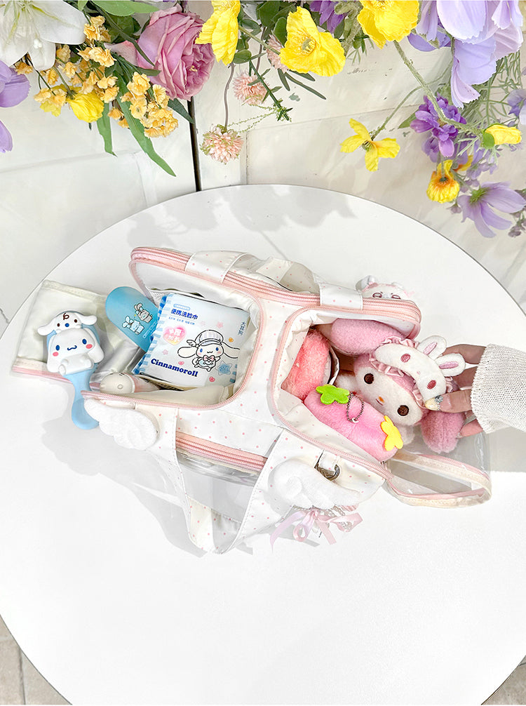 【予約】winkouv 旅行用小痛バッグ 20cmぬいぐるみバッグ 化粧ポーチ