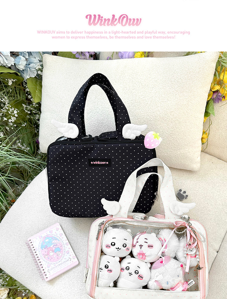 【予約】winkouv 旅行用小痛バッグ 20cmぬいぐるみバッグ 化粧ポーチ