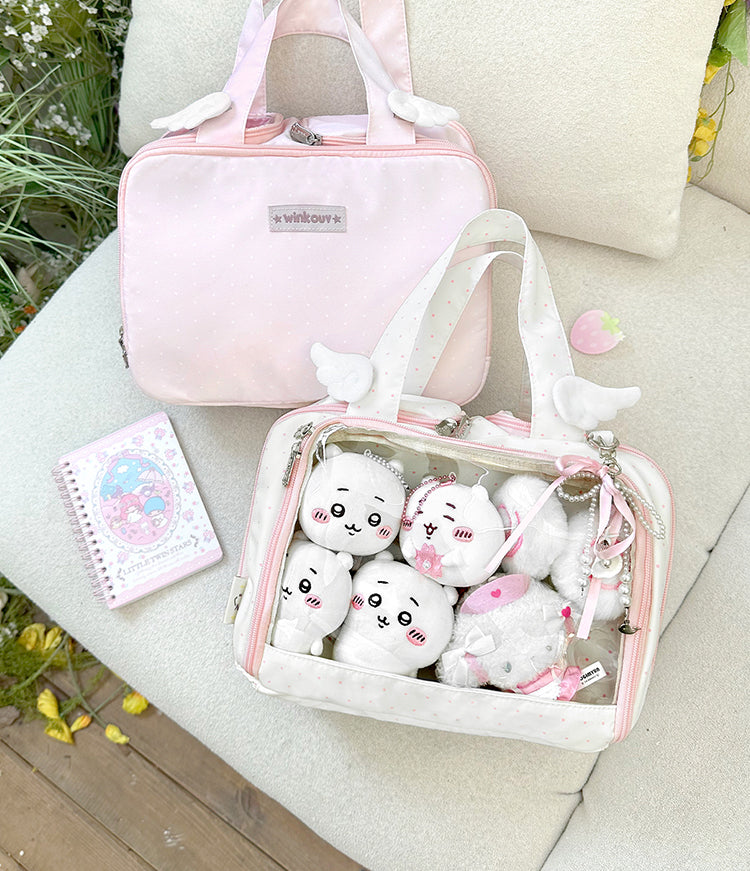 【予約】winkouv 旅行用小痛バッグ 20cmぬいぐるみバッグ 化粧ポーチ
