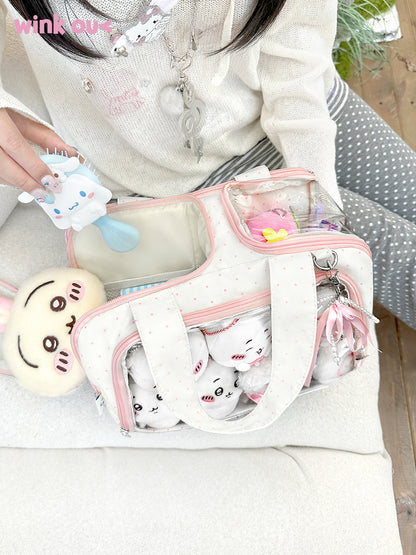 【予約】winkouv 旅行用小痛バッグ 20cmぬいぐるみバッグ 化粧ポーチ