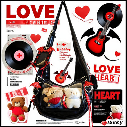 【予約】Lucky Bubbles ハート餃子 痛バッグ ぬいぐるみバッグ カードケース付き