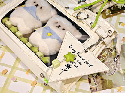 【予約】Lucky Bubbles 星野独玫 トート痛バッグ ぬいぐるみバッグ 缶バッジケース付き