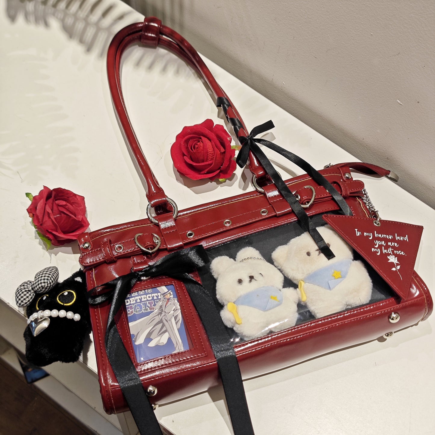 【予約】Lucky Bubbles 星野独玫 トート痛バッグ ぬいぐるみバッグ 缶バッジケース付き