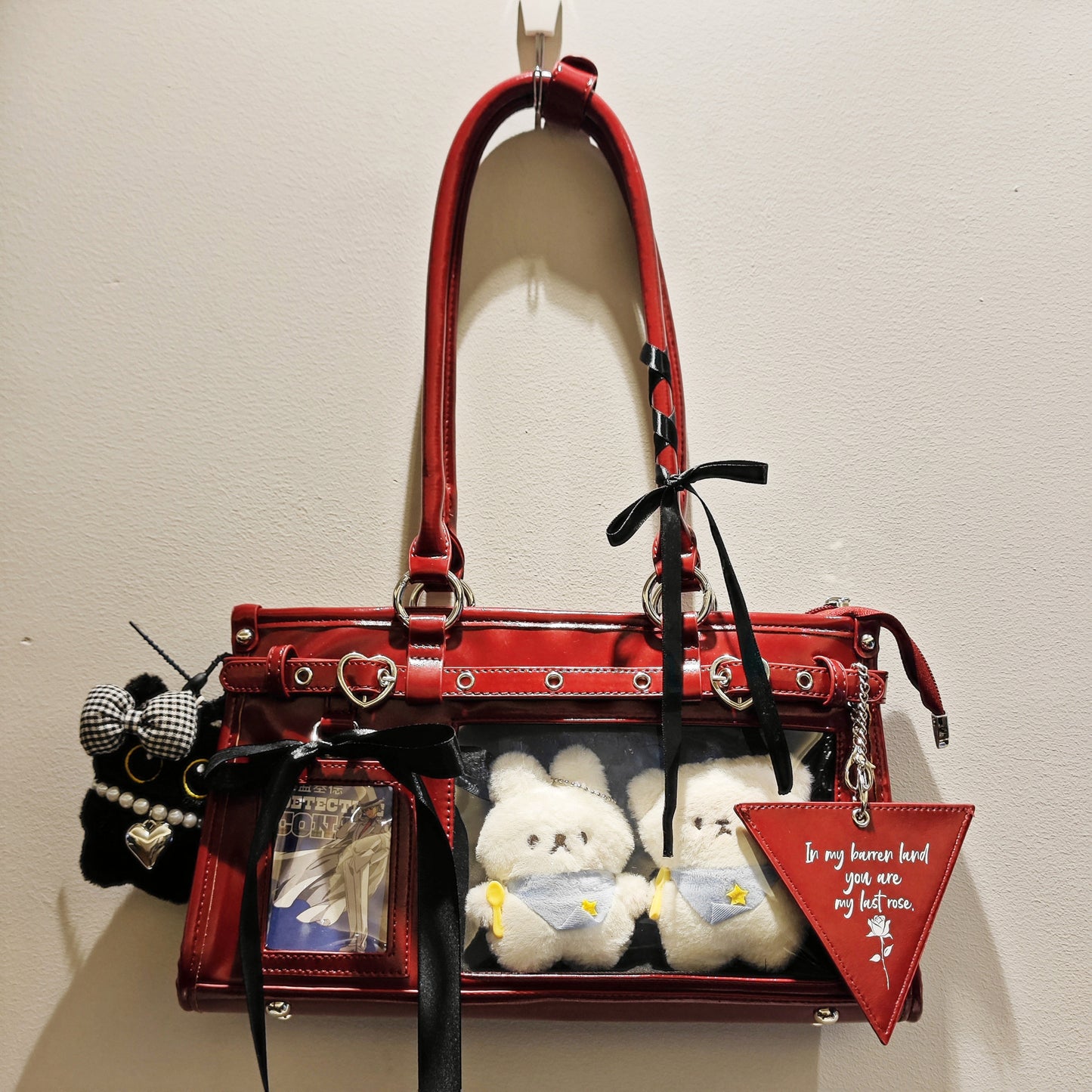 【予約】Lucky Bubbles 星野独玫 トート痛バッグ ぬいぐるみバッグ 缶バッジケース付き