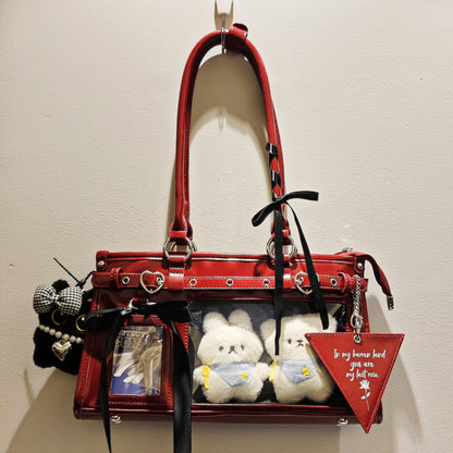 【予約】Lucky Bubbles 星野独玫 トート痛バッグ ぬいぐるみバッグ 缶バッジケース付き