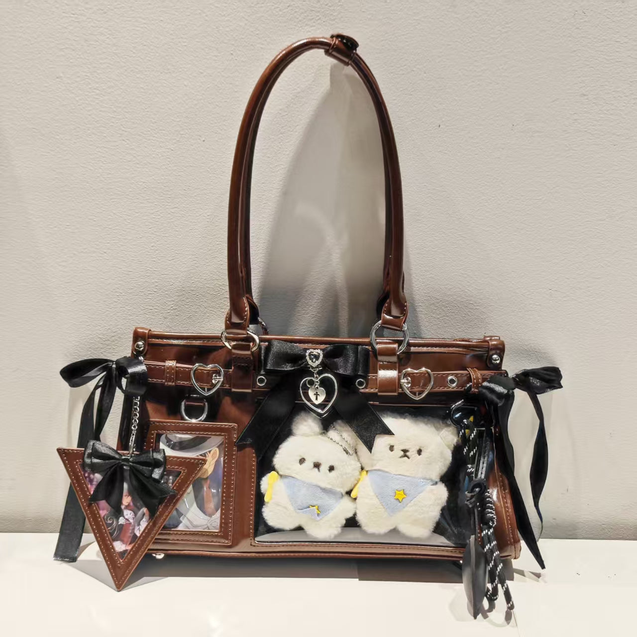 【予約】Lucky Bubbles 星野独玫 トート痛バッグ ぬいぐるみバッグ 缶バッジケース付き