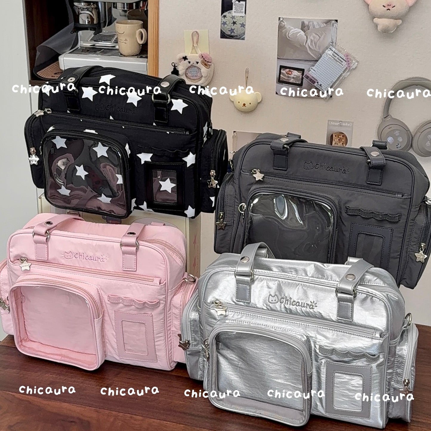 【予約】CHICAURA ローディング子猫 トート痛バッグ ぬいぐるみバッグ