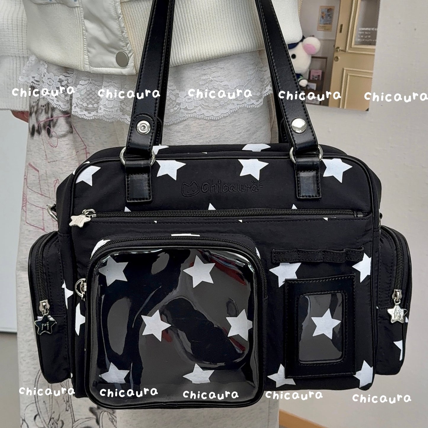 【予約】CHICAURA ローディング子猫 トート痛バッグ ぬいぐるみバッグ