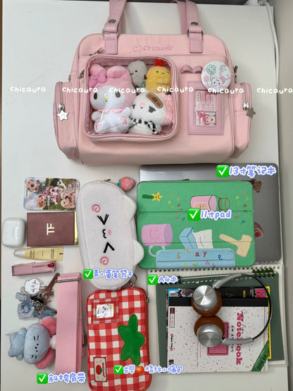 【予約】CHICAURA ローディング子猫 トート痛バッグ ぬいぐるみバッグ