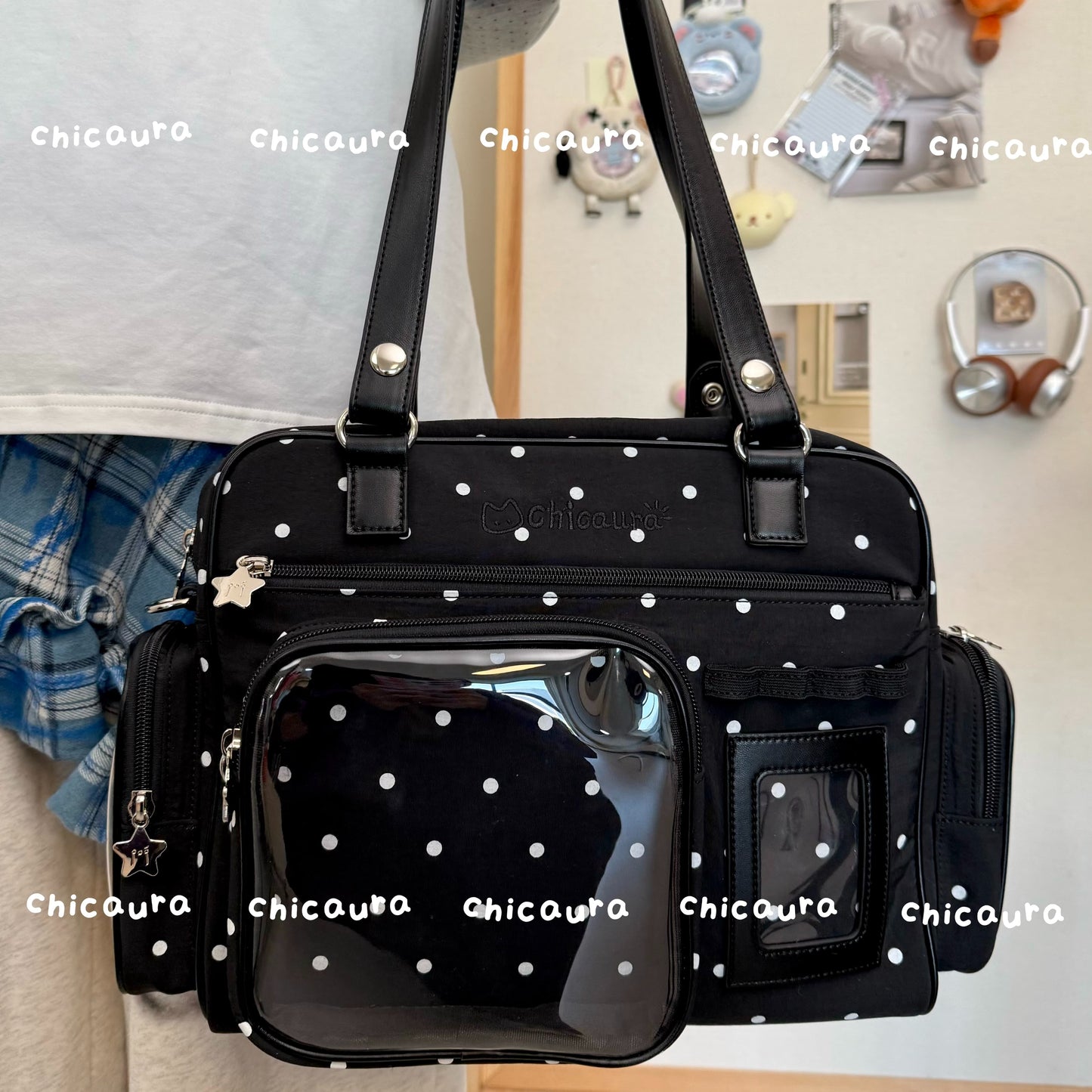 【予約】CHICAURA ローディング子猫 トート痛バッグ ぬいぐるみバッグ