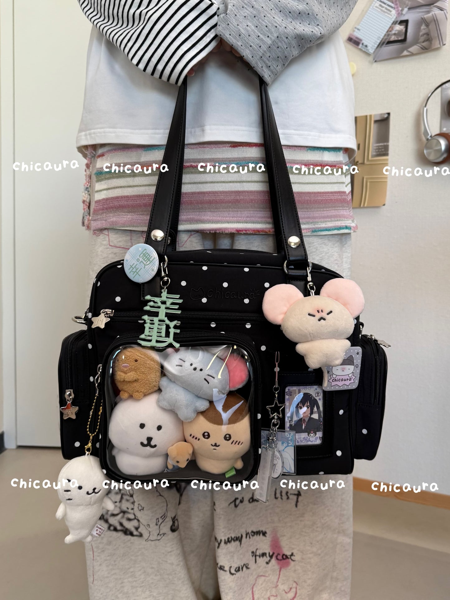 【予約】CHICAURA ローディング子猫 トート痛バッグ ぬいぐるみバッグ