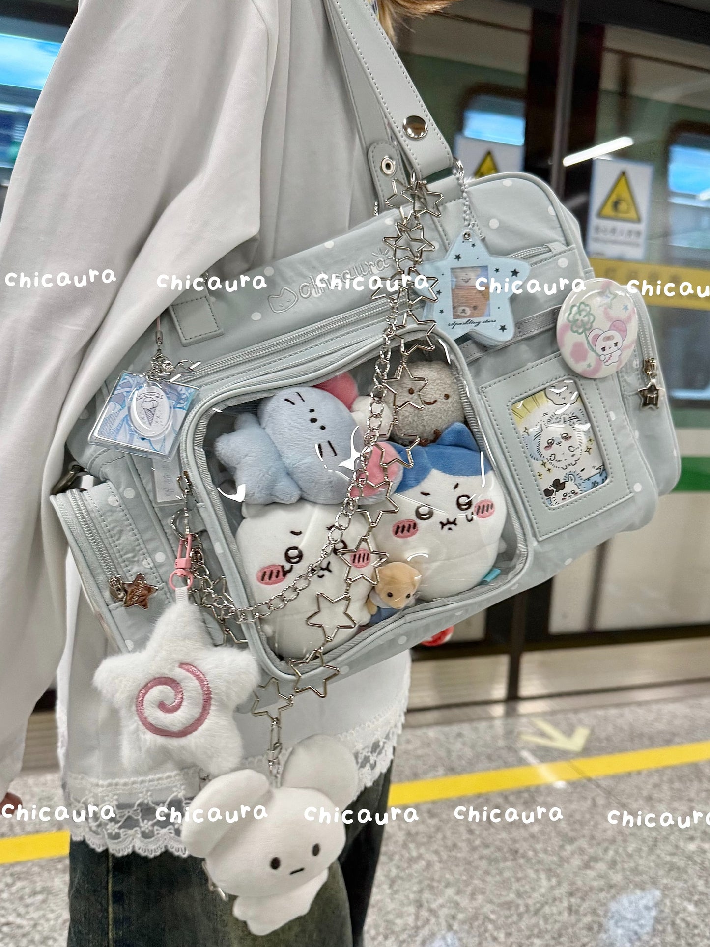 【予約】CHICAURA ローディング子猫 トート痛バッグ ぬいぐるみバッグ
