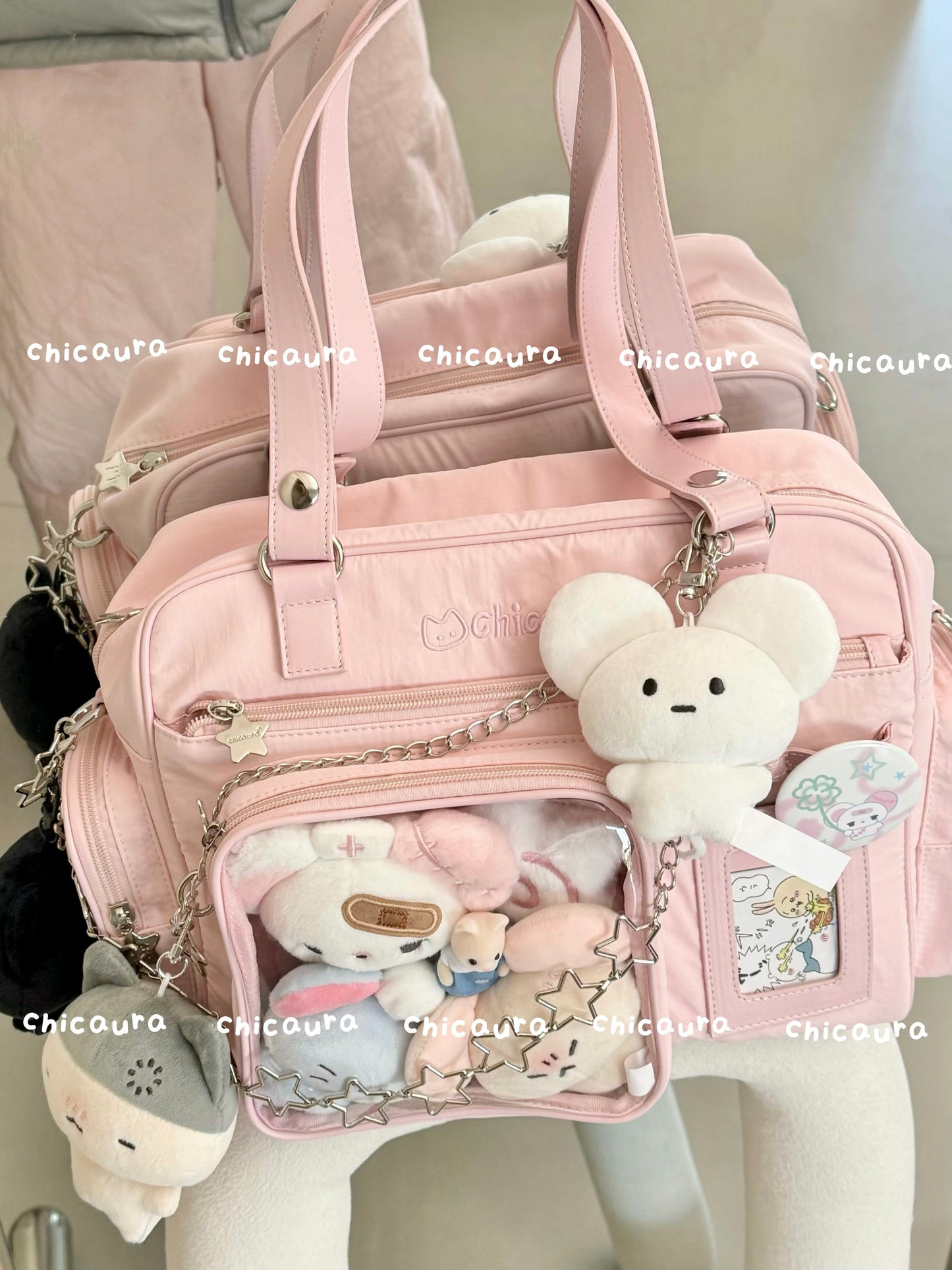 【予約】CHICAURA ローディング子猫 トート痛バッグ ぬいぐるみバッグ