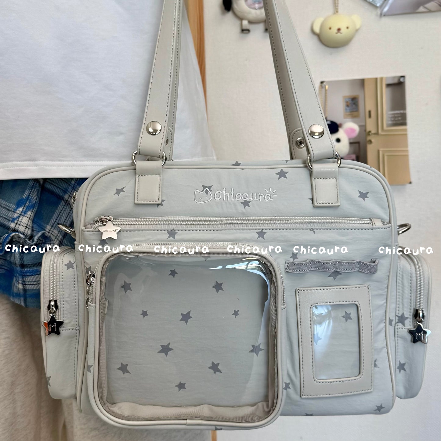 【予約】CHICAURA ローディング子猫 トート痛バッグ ぬいぐるみバッグ