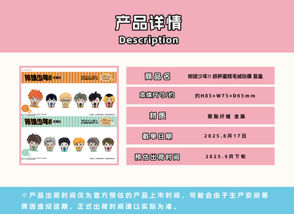 【予約】TAPIOCA 中国限定 ハイキュー!! カップケーキ ぬいぐるみ vol.2 ブラインドパック