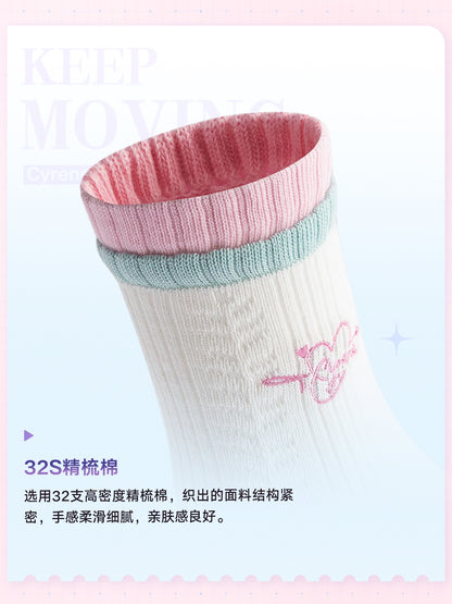 ANTA ×『崩壊：スターレイル』「キュレネ」コラボ 刺繍入り 抗菌ミドルソックス（レディース）