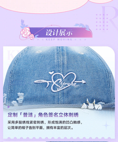 ANTA ×『崩壊：スターレイル』「キュレネ」コラボ ウォッシュドデニム ベースボールキャップ