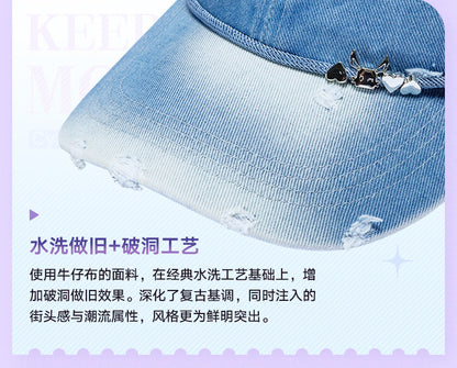 ANTA ×『崩壊：スターレイル』「キュレネ」コラボ ウォッシュドデニム ベースボールキャップ