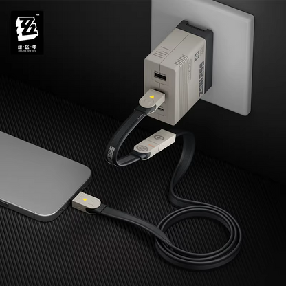 ゼンレスゾーンゼロ 急速電力Proシリーズ 240W拡張組立式急速充電ケーブル 1.18M 長短ケーブルセット