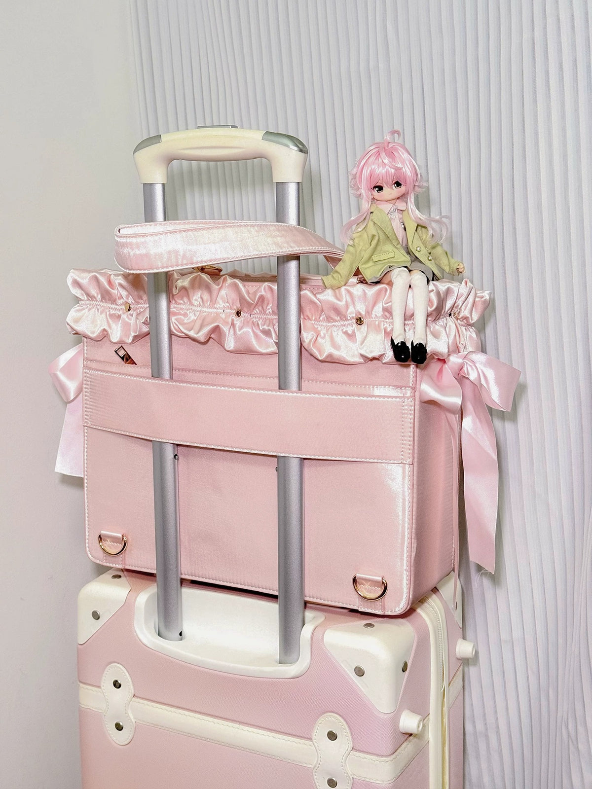 「鈴蘭載夢」グリーンゲイブルズオリジナル 1/4・1/6 BJDドールバッグ お出かけ用 ショルダー・リュック 大容量 座り姿対応