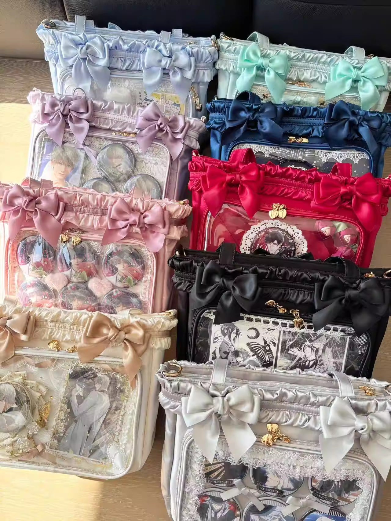 软芙芙 Puffkten ムースレースリボン 痛バッグ トートバッグ