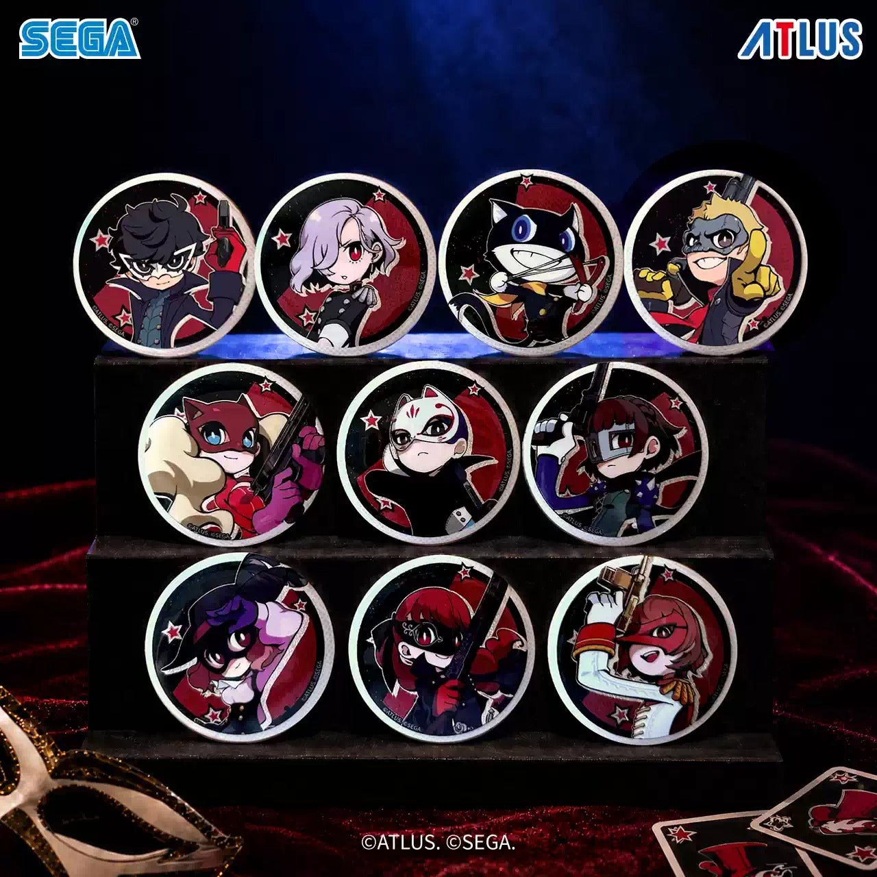 SEGA Store 中国限定 P5T ペルソナ5 タクティカ ドットサークル缶バッジ BOX（全10種）