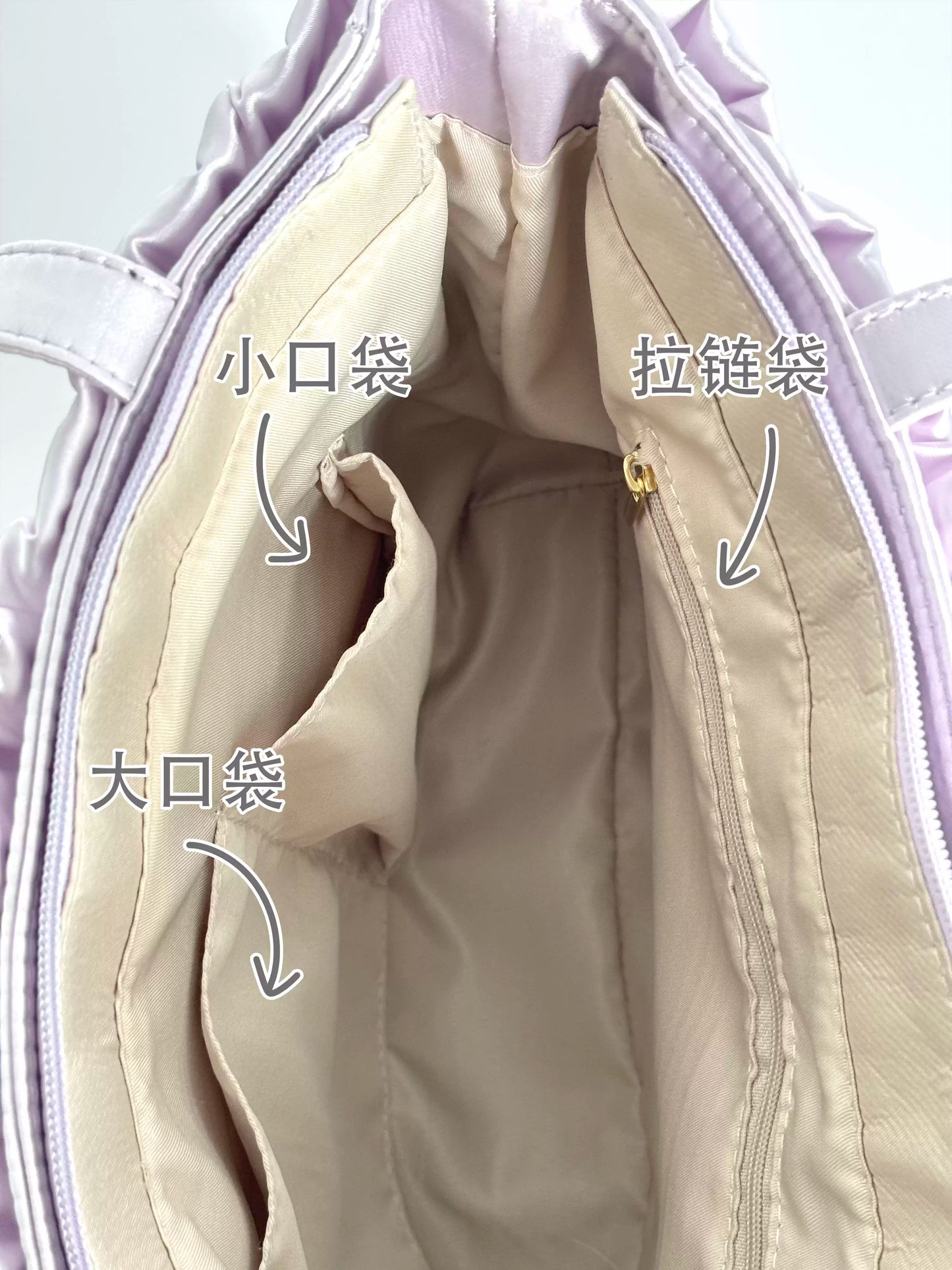 软芙芙 Puffkten ムースレースリボン 痛バッグ トートバッグ