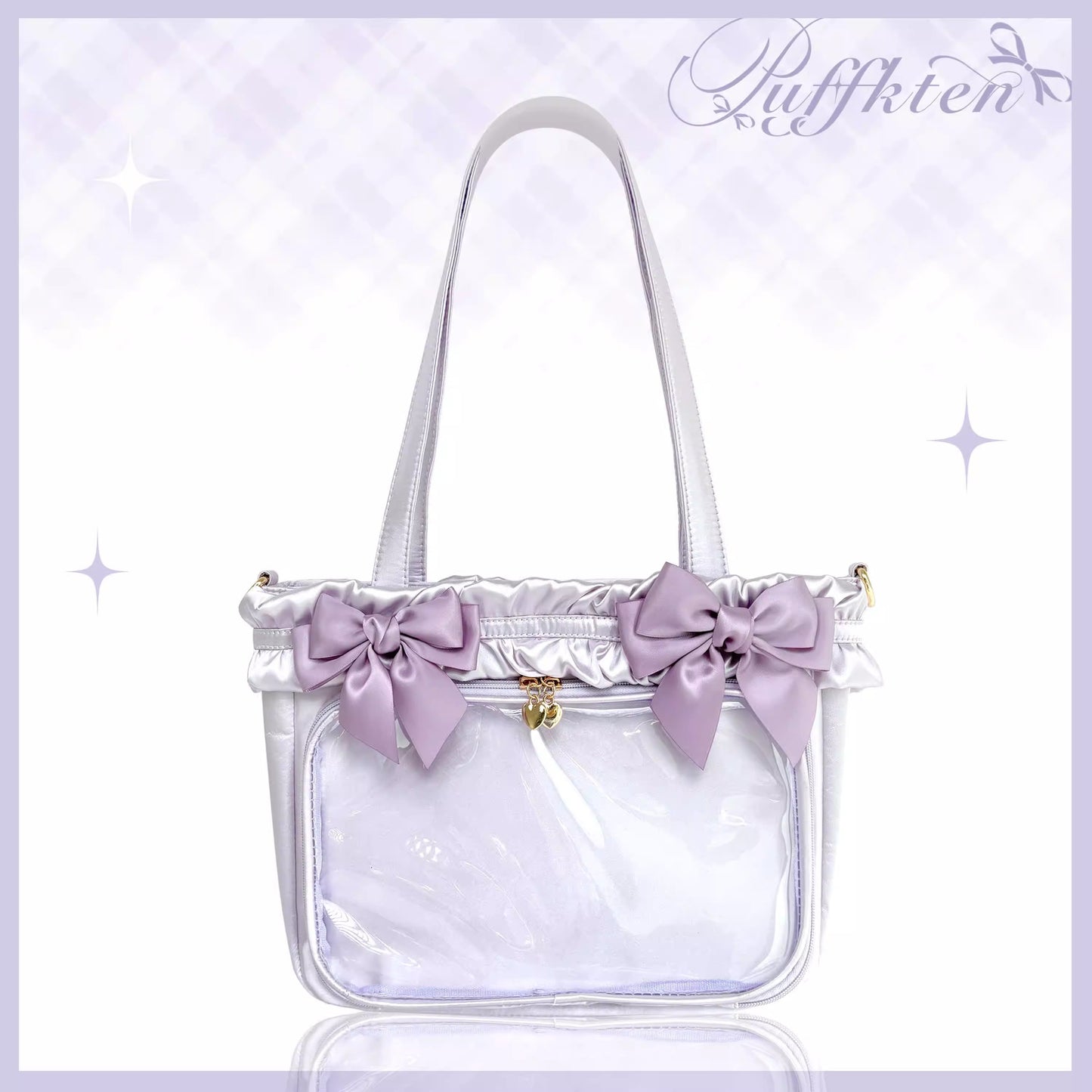 软芙芙 Puffkten ムースレースリボン 痛バッグ トートバッグ