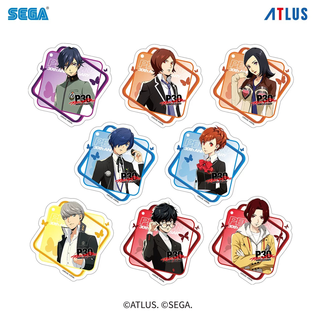 SEGA Store 中国限定 ペルソナ30周年 キャラクターグラデーションアクリルキーホルダー ランダム1種