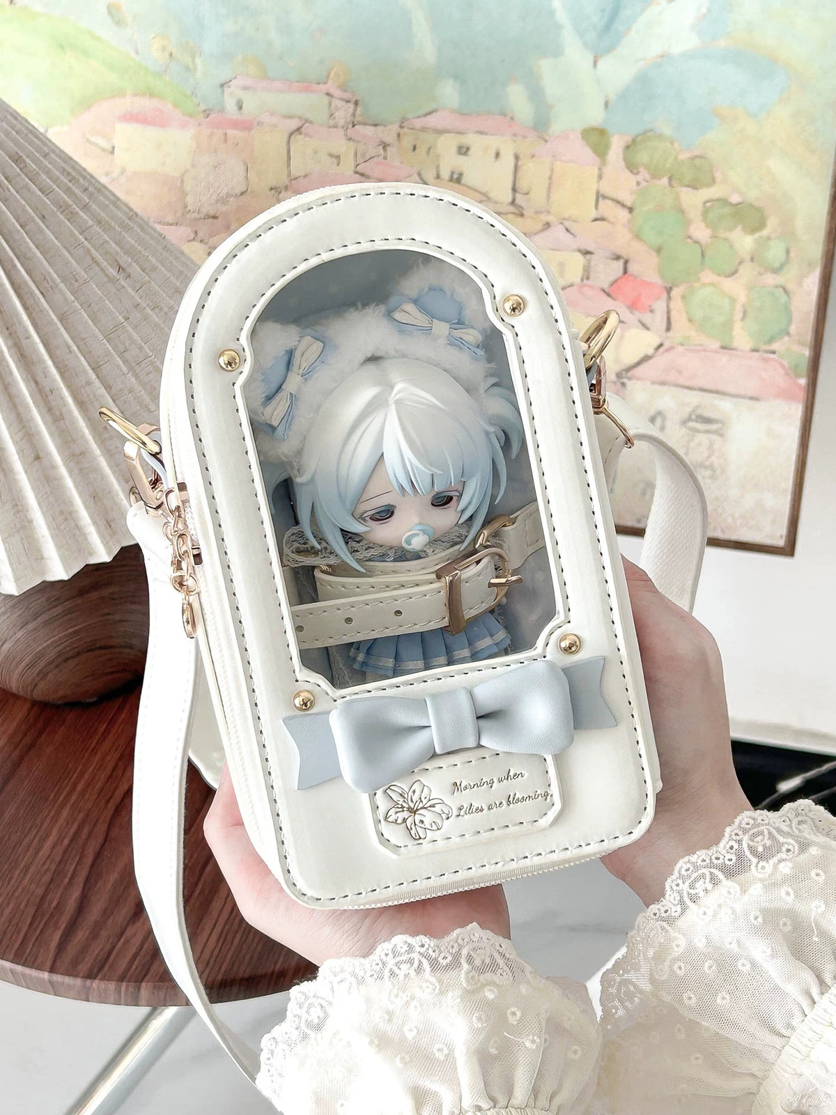 「百合の春」グリーンゲイブルズオリジナル 1/12 BJDドールバッグ お出かけ用 斜め掛け・ショルダー OB11対応