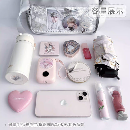 软芙芙 Puffkten サテンリボン 痛バッグ トートバッグ