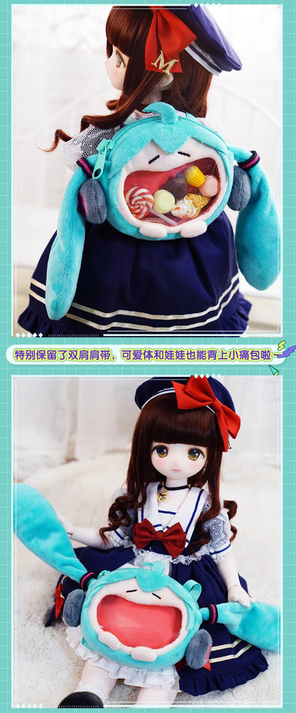 【予約】bilibili 初音ミク 可愛体UWAシリーズ ミニイヤホンバッグ  ドール用リュック