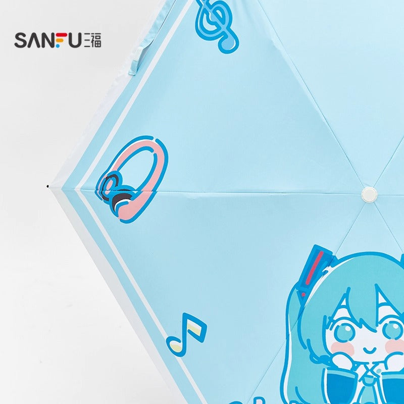 【予約】初音ミク 中国限定 SANFUコラボ 折りたたみ晴雨兼用傘