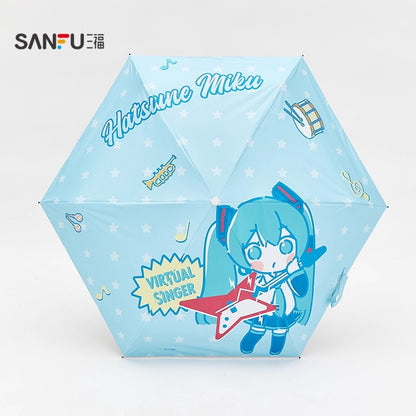 【予約】初音ミク 中国限定 SANFUコラボ 折りたたみ晴雨兼用傘